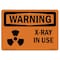 Signmission OSHA WARNING Sign, X-Ray In Use, 10in X 7in Decal, 10" W, 7" H, Landscape, OS-WS-D-710-L-12935 OS-WS-D-710-L-12935 - alternate 1